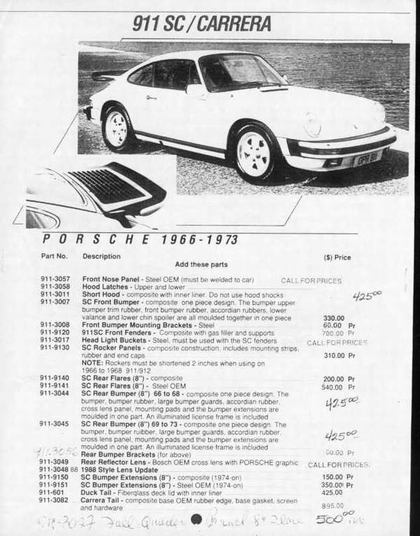 porsche 911 catalogue page 1